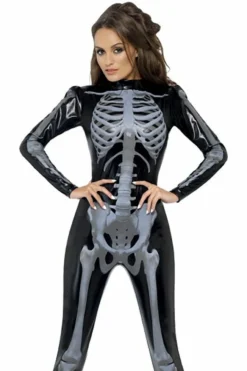 Fever Skeleton Catsuit Costume