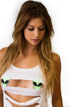 PASTEASE Brand Pasties Glitter Alien Pasties 12 PASTEASE Brand Pasties Glitter Alien Pasties -Sexy Halloween Costumes Sales unnamed file 2380