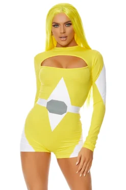 Forplay Yellow Power Move Superhero Costume