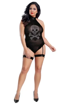 Starline Plus Size Black Skull Hottie Costume