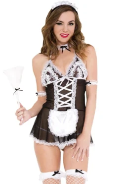 Music Legs Maid Bombshell Costume Lingerie
