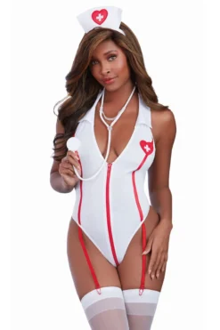 Dreamgirl Care Cutie Sexy Nurse Lingerie Teddy