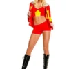 Music Legs Flaming Hot Firefighter Costume