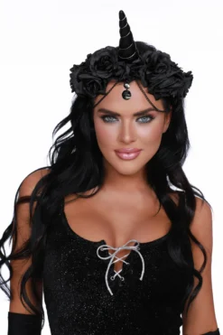 Dreamgirl Black Unicorn Headpiece
