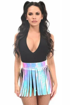Daisy Corsets USA Blue/Purple Holo Fringe Skirt