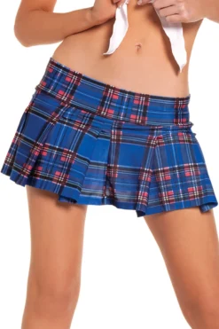 Be Wicked Blue Plaid Skirt