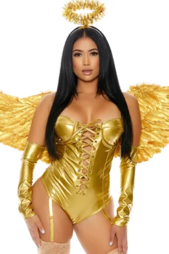 Forplay Heaven Sent Golden Angel Costume