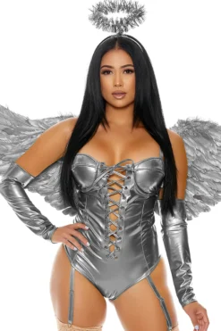 Forplay On Guard Silver Angel Costume
