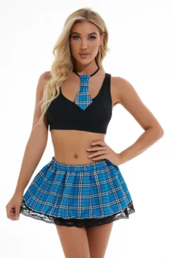 3WISHES Plaid Playtime Set -Sexy Halloween Costumes Sales unnamed file 5767