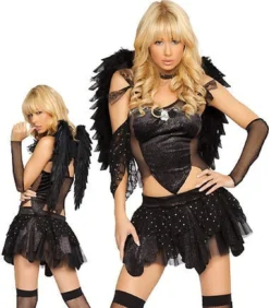 Roma Costume Twilight Raven Black Angel Costume