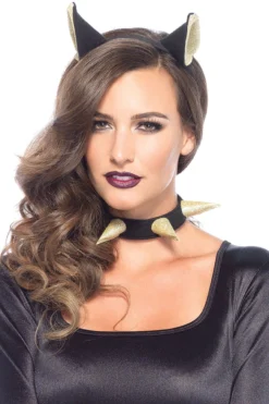 Leg Avenue Bad Kitty Headband And Choker Accessory Kit