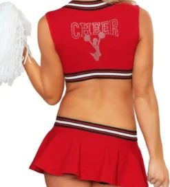 3WISHES Red Hot Sexy Cheerleading Costume -Sexy Halloween Costumes Sales unnamed file 803