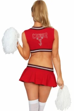 3WISHES Red Hot Sexy Cheerleading Costume -Sexy Halloween Costumes Sales unnamed file 809