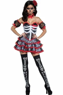 InCharacter Costumes Bone-Ita Dancer Day Of The Dead Costume -Sexy Halloween Costumes Sales unnamed file 987